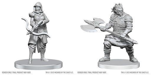 D&D Nolzur's Marvelous Miniatures: W28 Assassin & Berserker Unpainted Miniatures WizKids