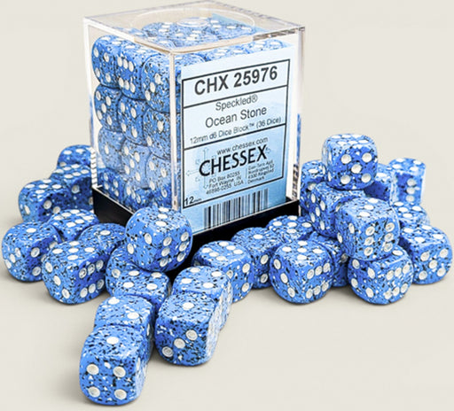Chessex: 36Ct D6 Dice Set Speckled - Ocean Stone (12mm) Dice & Gaming Accessories Chessex