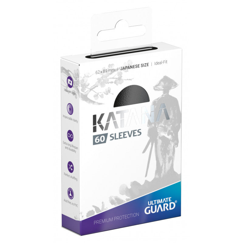 Ultimate Guard: Katana Japanese Sleeves - Black 60Ct Card Sleeves Ultimate Guard