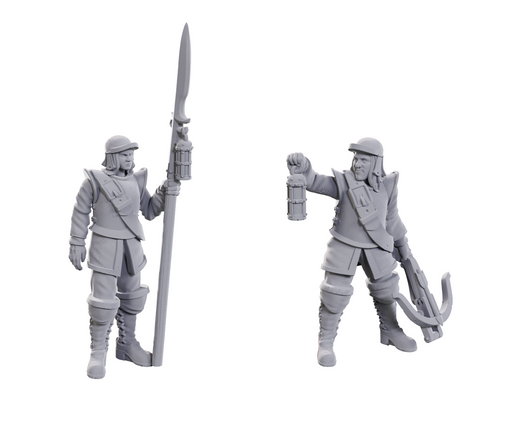 WizKids Deep Cuts Unpainted Miniatures: W23 Roadwardens Male & Female Unpainted Miniatures WizKids