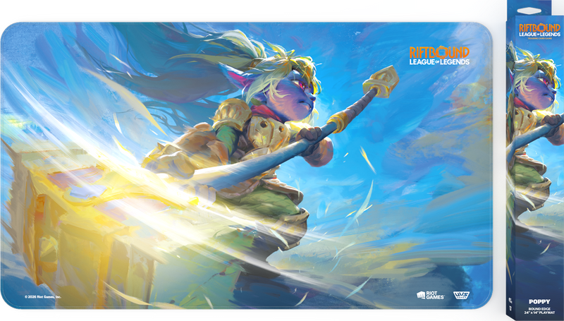 Riftbound: Stitched Playmat - "Keeper of the Hammer Poppy" Unleashed Playmats Riot Games