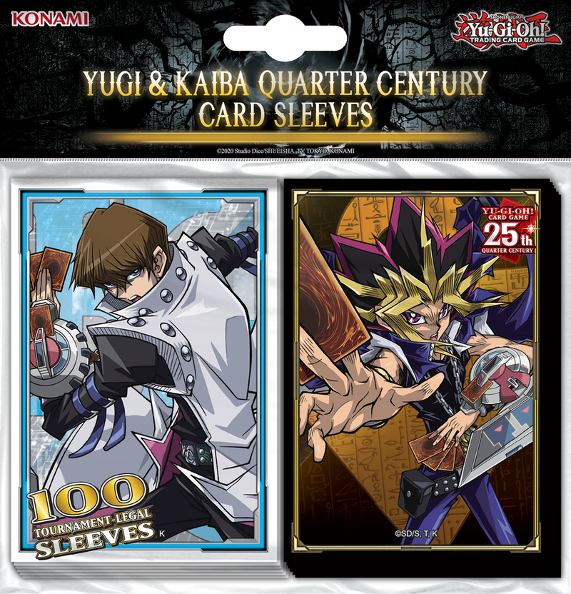 YuGiOh!: Card Sleeves - "Yugi & Kaiba Quarter Century" 100Ct Yugioh Sealed Yu-Gi-Oh!   