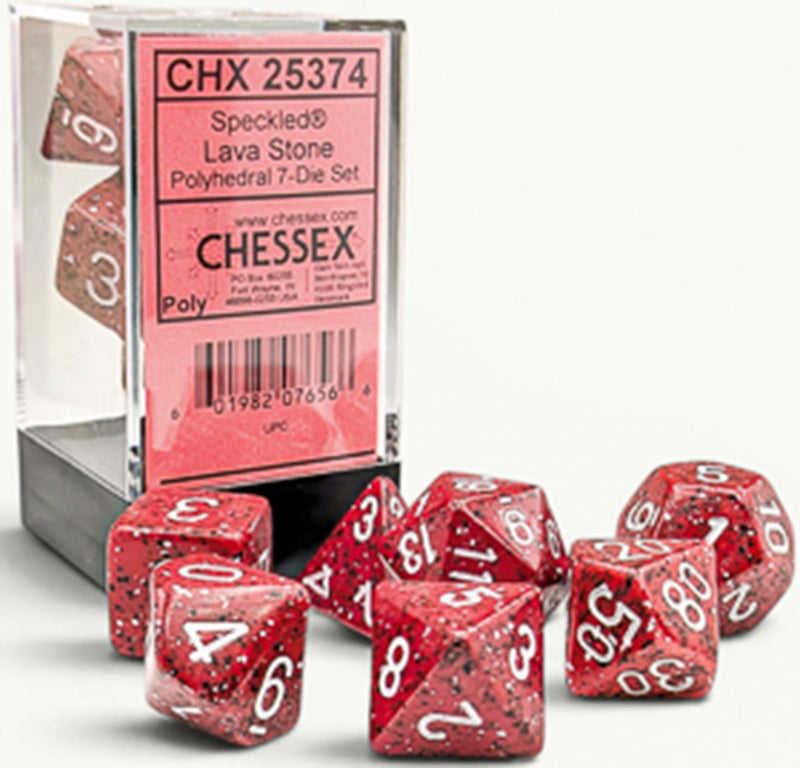 Chessex: 7-Die Set Speckled - Lava Stone