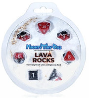 Mighty Tiny Dice: "Lava Rocks" 7-Die Dice Set 12mm Dice & Gaming Accessories Gate Keeper Games