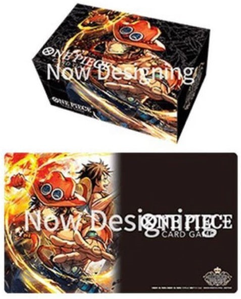 One Piece: Playmat and Storage Box Set - "Portgas.D.Ace" Playmats Bandai