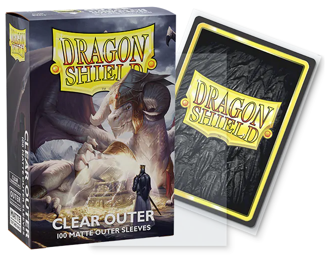Dragon Shield: Matte Clear Outer Sleeves 100Ct Card Sleeves Dragon Shield