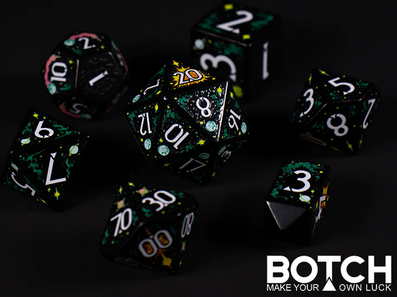 Botch Dice: 7-Die RPG Dice Set - "Deep Space" Dice & Counters Botch Dice