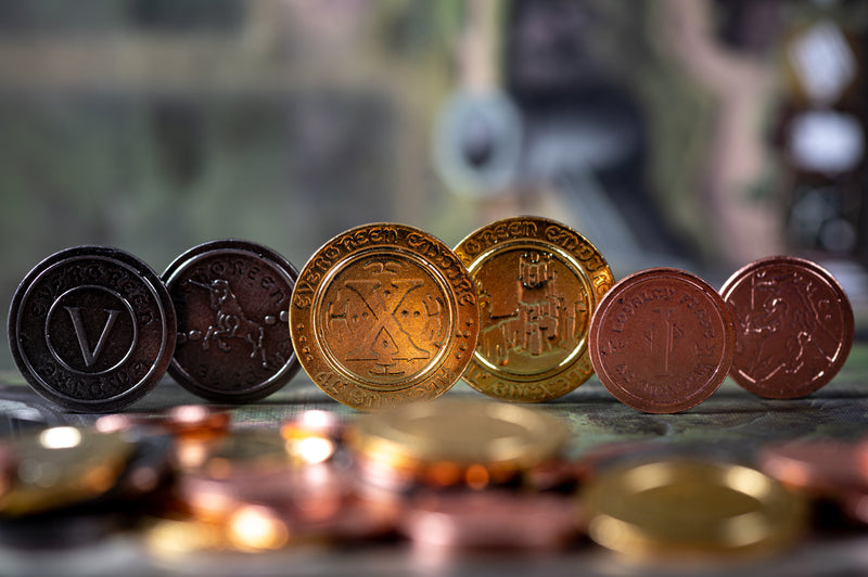 Metal Medieval Coins Board Game Upgrade Set 50Ct Dice & Gaming Accessories Imperial Publishing