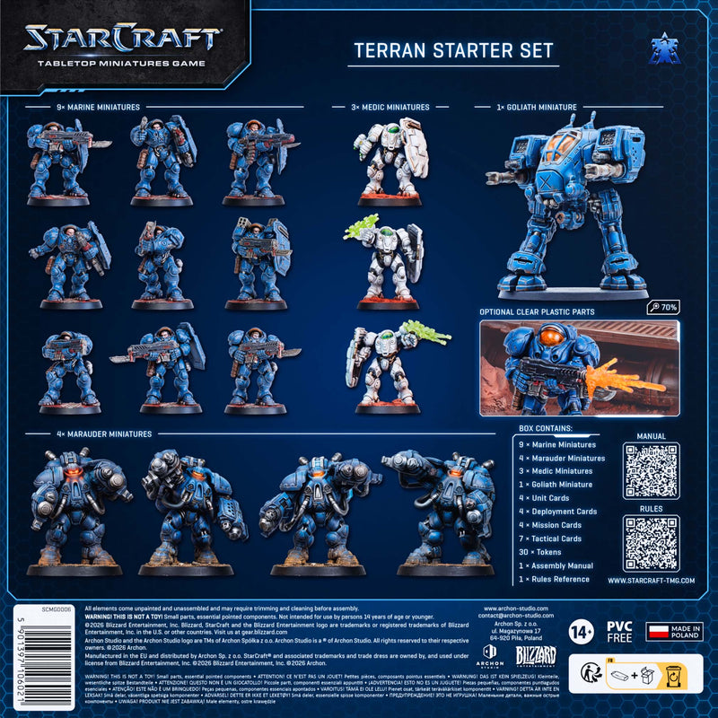 StarCraft: Tabletop Miniatures Game - Terran Starter Set Founders Edition (Release Date: October 5) StarCraft: Tabletop Miniatures Game Archon Studio