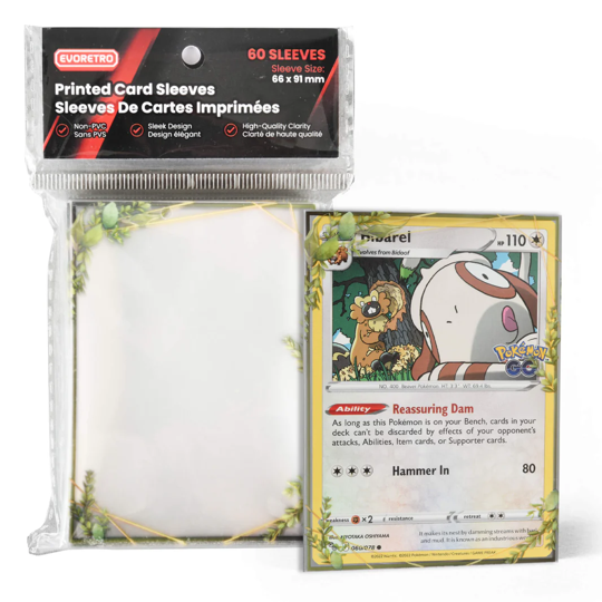Evoretro: Standard Size Bordered Sleeves - Forest Bloom Frame 60Ct