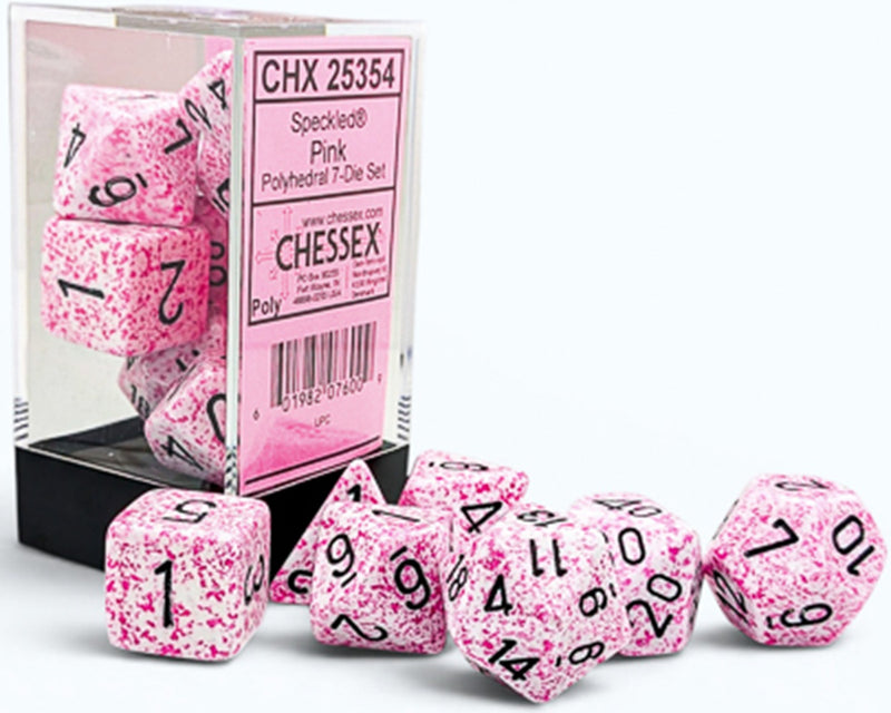 Chessex: 7-Die Set Speckled - Pink