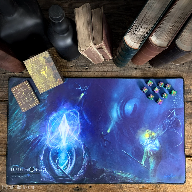 Infinite Black: Premium Stitched-Edge Playmat - "The Haunter in the Deep" Playmats Infinite Black