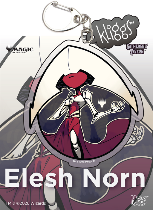 Gatherer's Tavern: Kliggs Acrylic Keychain - "Elesh Norn, Mother of Machines" MTG Phyrexia Misc Gatherer's Tavern