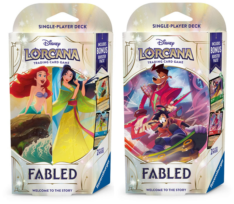Disney Lorcana: Fabled - Starter Deck (Set of 2) (Release Date: August 29 - Shipping Date: September 5) Lorcana Sealed Ravensburger