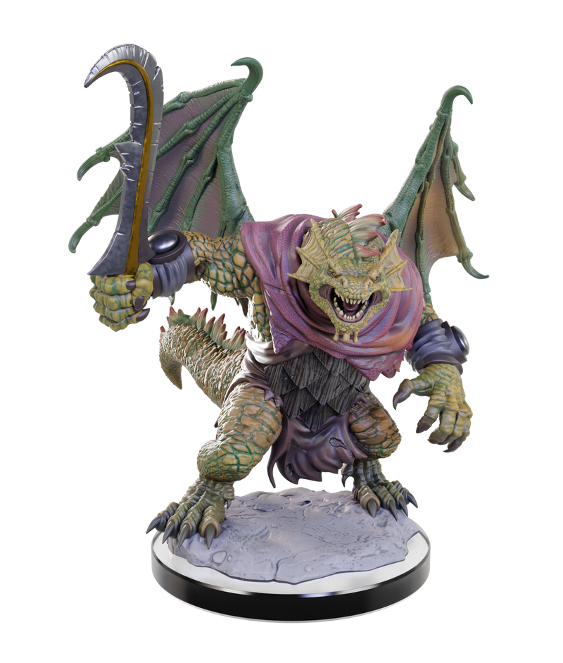 D&D Nolzur's Marvelous Miniatures: W22 Draconian Foot Soldier & Mage Unpainted Miniatures WizKids