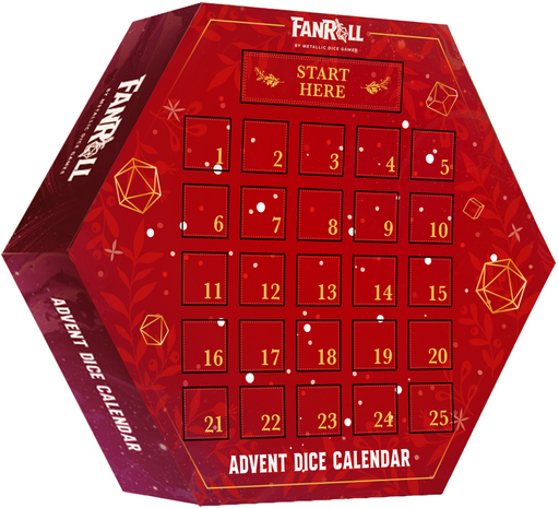 FanRoll: Advent Dice Calendar (2024) Board Games Metallic Dice Games   
