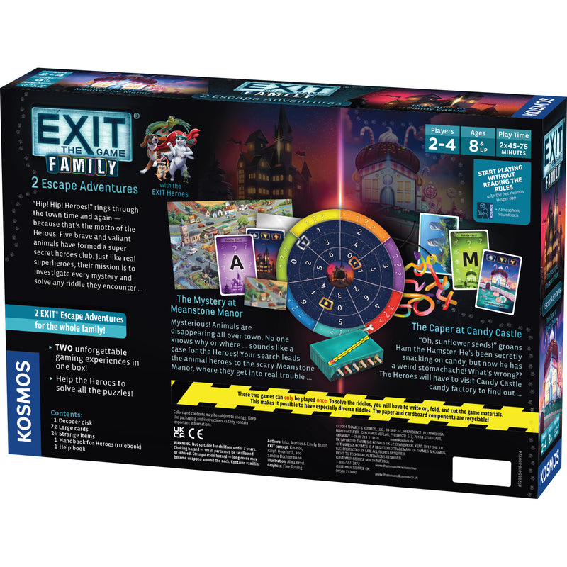 Exit: Family - The Mystery at Meanstone Manor & The Caper at Candy Castle (2025) Board Games Kosmos