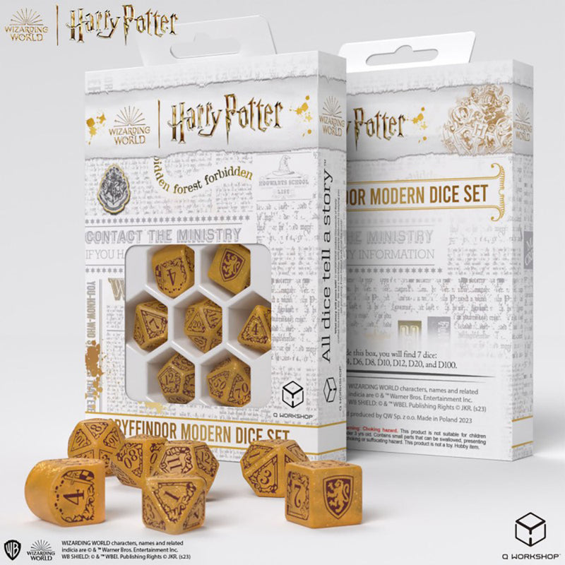 Q-Workshop: Gryffindor Gold/Red 7-Die Set Dice & Gaming Accessories Q Workshop