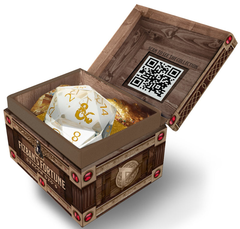 FanRoll: D&D Fizban's Fortune - Mystery Oversized Dragon D20 Box (25mm) Dice & Gaming Accessories Metallic Dice Games