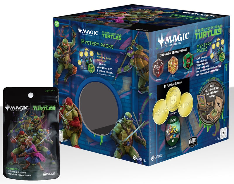 Sirius Dice: MTG TMNT - Mystery Pack Oversized D20 Spindown w/2 Token Sheets Dice & Gaming Accessories Sirius Dice