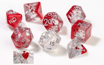 Sirius Dice: 7-Die Dice Set - Hearts Dice & Gaming Accessories Sirius Dice