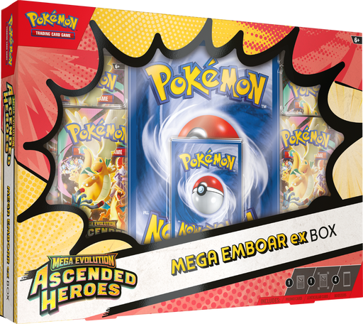 Pokémon Mega Evolution: Ascended Heroes - Mega Emboar Ex Box (Limit 1) Pokemon Sealed Pokémon