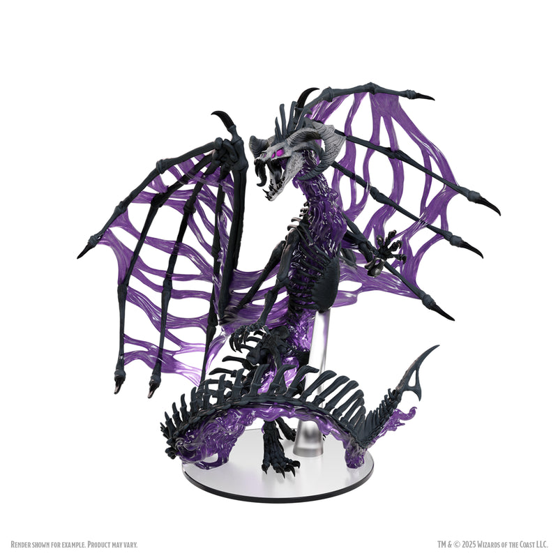 D&D Icons of the Realms: Premium Set - Black Dracolich (Gargantuan) RPG Miniatures WizKids