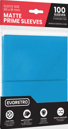 Evoretro: Matte Prime Standard Size Sleeves - Light Blue 100Ct Card Sleeves Evoretro