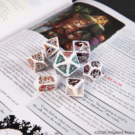 Botch Dice: 7-Die RPG Dice Set - "Humblewood" Dice & Counters Botch Dice