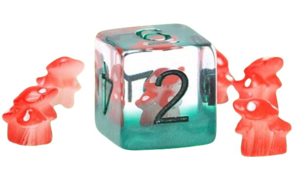 Sirius Dice: 7-Die Dice Set - Power Mushroom Dice & Gaming Accessories Sirius Dice