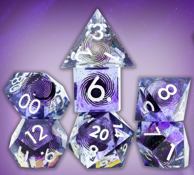 Sirius Dice: 7-Die Dice Set - Midnight Dice & Gaming Accessories Sirius Dice