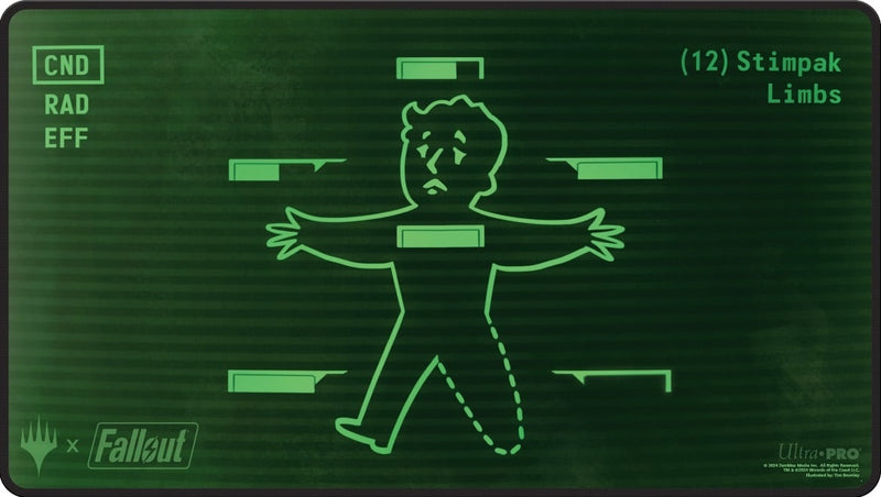 Ultra Pro: Black Stitched Playmat - "Inventory Management" MTG Fallout Playmats Ultra Pro