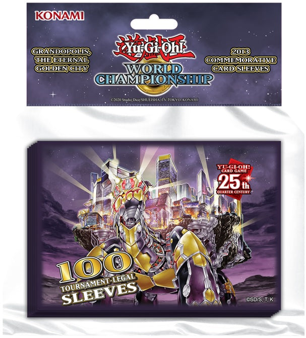 Yu-Gi-Oh!: Card Sleeves - "Grandopolis, The Eternal Golden City World Championship" 100Ct Card Sleeves Konami