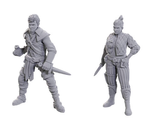 WizKids Deep Cuts Unpainted Miniatures: W23 Cutpurses Male & Female Unpainted Miniatures WizKids