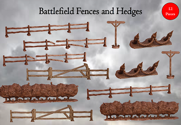 Terrain Crate: Battlefield Fences and Hedges Terrain Mantic Games   