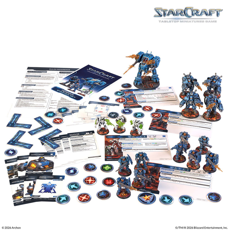 StarCraft: Tabletop Miniatures Game - Terran Starter Set Founders Edition (Release Date: October 5) StarCraft: Tabletop Miniatures Game Archon Studio