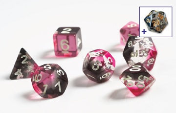 Sirius Dice: 7-Die Dice Set - Pink/Clear/Black Dice & Gaming Accessories Sirius Dice