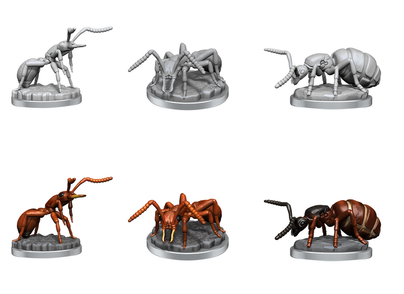 WizKids Deep Cuts Unpainted Miniatures: W21 Giant Ants Unpainted Miniatures WizKids