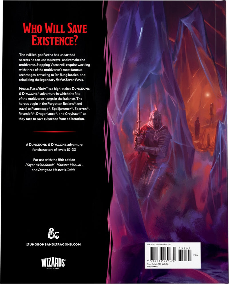 D&D Vecna: Eve of Ruin Dungeons & Dragons 5E Wizards of the Coast