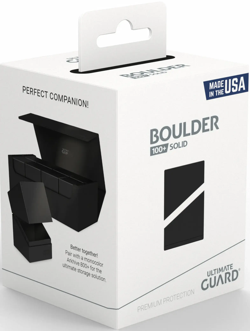 Ultimate Guard: Boulder 100+ - Solid Black Deck Boxes & Storage Ultimate Guard