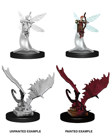 D&D Nolzur's Marvelous Miniatures: WV9 Sprite and Pseudodragon Unpainted Miniatures WizKids
