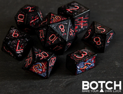 Botch Dice: 7-Die RPG Dice Set - "Dark Deities" Dice & Counters Botch Dice