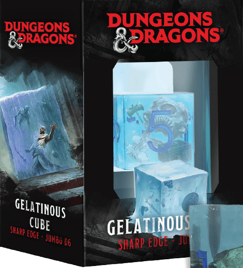 FanRoll: Jumbo D6 Die - Gelatinous Cube (40mm) Dice & Gaming Accessories Metallic Dice Games