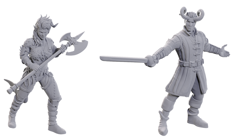 D&D Nolzur's Marvelous Miniatures: Special Edition Baldur's Gate 3: Wyll & Karlach Unpainted Miniatures WizKids