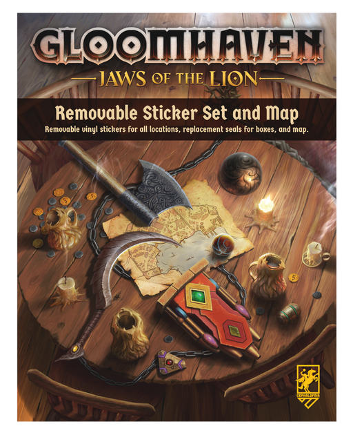 Gloomhaven: Jaws of the Lion Removable Sticker Set and Map Board Games Cephalofair Games   