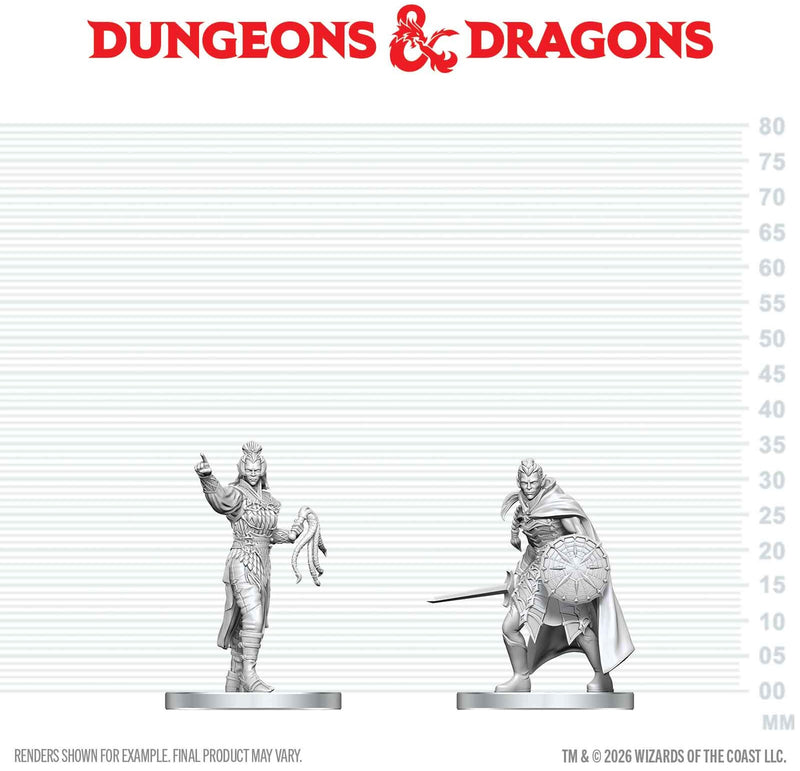 D&D Miniatures: WV29 Drow Elite Warrior & Drow Priestess of Lolth RPG Miniatures WizKids