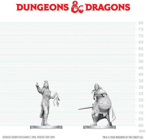 D&D Nolzur's Marvelous Miniatures: W29 Drow Elite Warrior & Drow Priestess of Lolth RPG Miniatures WizKids