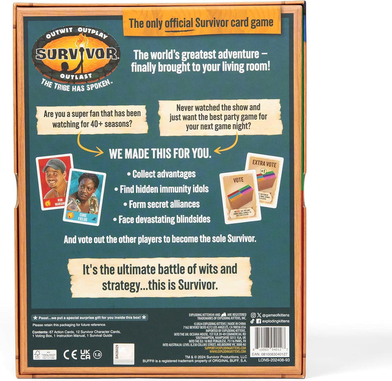 Survivor: The Tribe Has Spoken Board Games Exploding Kittens