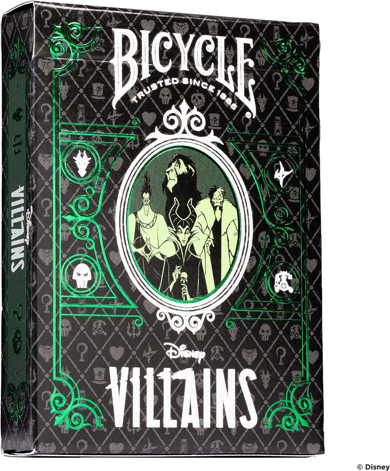 Bicycle Playing Cards: Disney Villains - Green Board Games Bicycle