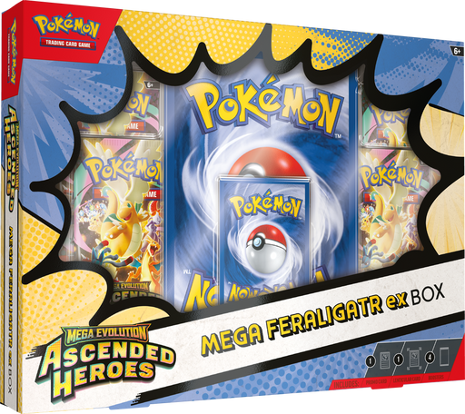 Pokémon Mega Evolution: Ascended Heroes - Mega Feraligatr Ex Box (Limit 1) Pokemon Sealed Pokémon